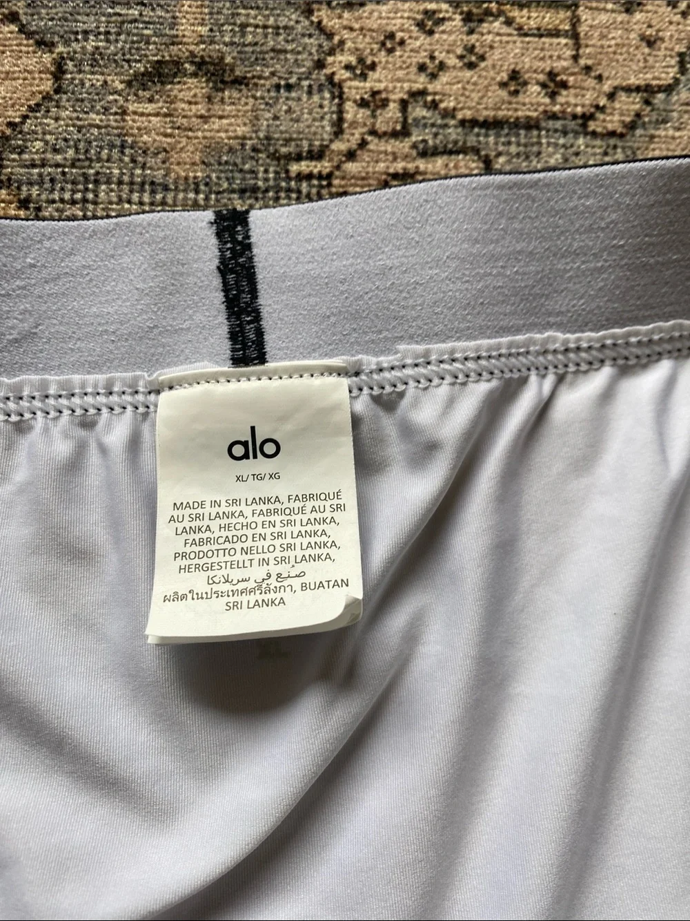 ALO Yoga Men’s White Boxer Briefs with Black Waistband